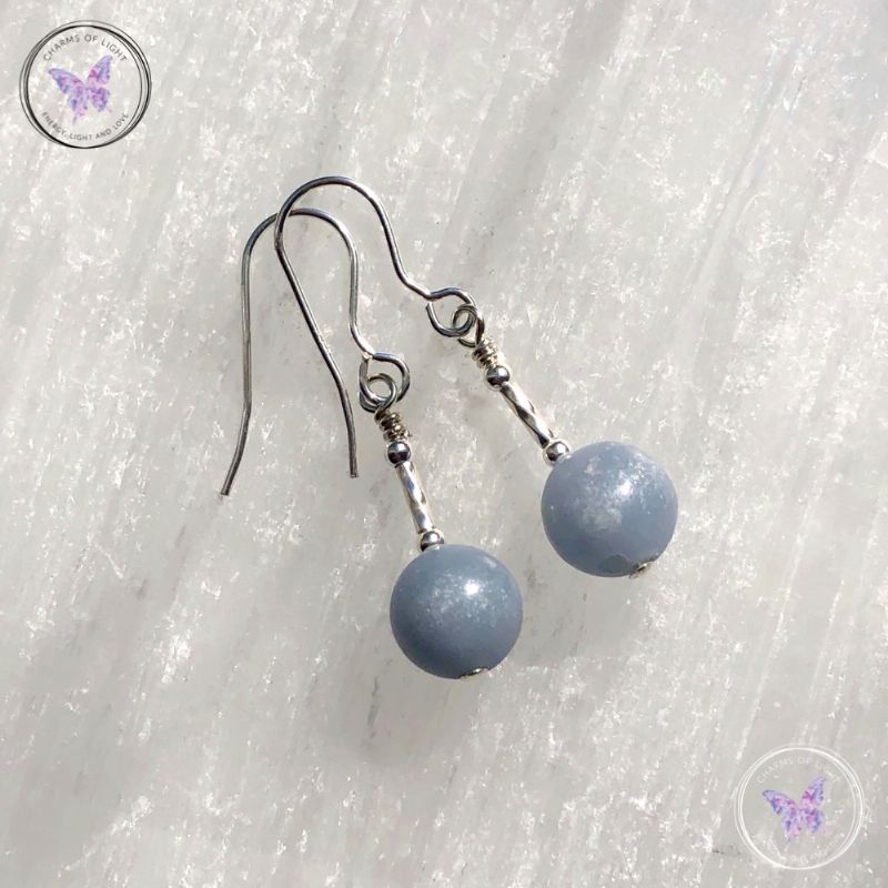 Angelite Silver Earrings